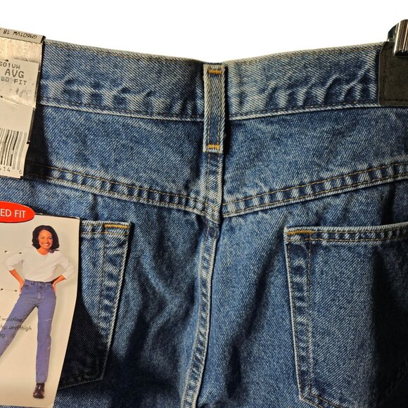 Gitano Relaxed Fit Womens Jeans Size 18 Avg Natural Waist Tapered Leg Blue Denim - Picture 7 of 8